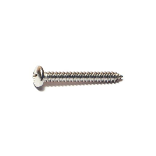 Midwest Fastener Sheet Metal Screw, #10 x 1-1/2 in, 18-8 Stainless Steel Pan Head Phillips Drive, 12 PK 77647 - main